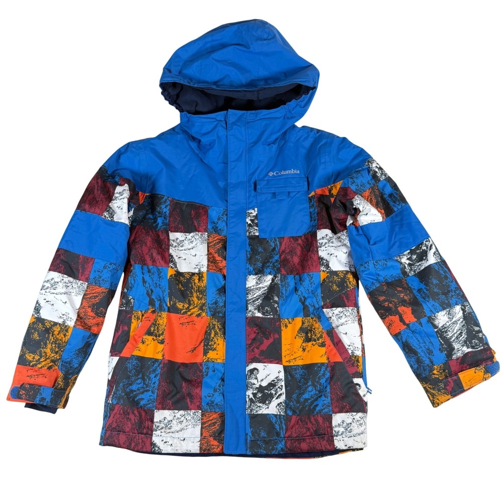 Columbia Mighty Mogul II Jacket Blue Multicolor Medium Omni-Heat Infinity Skiing